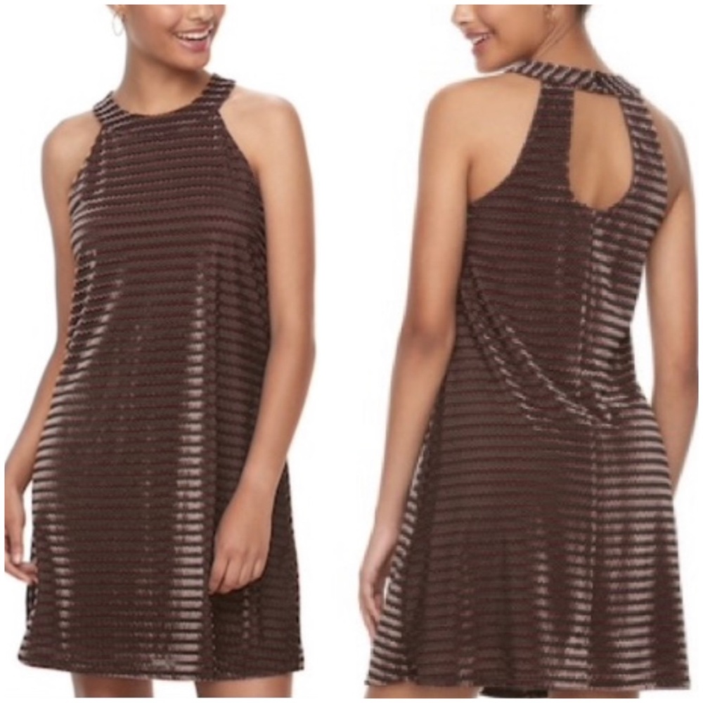 Velvet Chevron Vintage Styled Dress